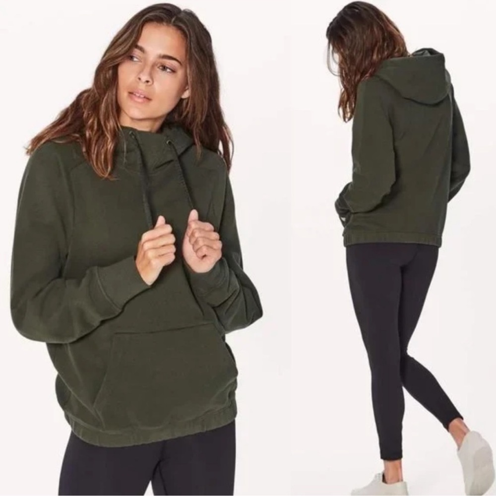 Lululemon Dark Olive Warm for Winter Pullover Hoodie
